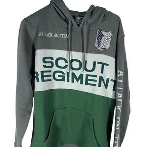 Attack on Titan Scout Regiment Colorblock Hoodie Size M *